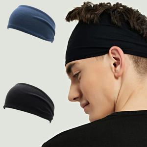 남성 여성 스포츠 머리띠 Sweatband 스트레치 탄성 체육관 피트니스 러닝 요가 Headwrap 통기성 빠른 건조 흡수성 헤어 밴드