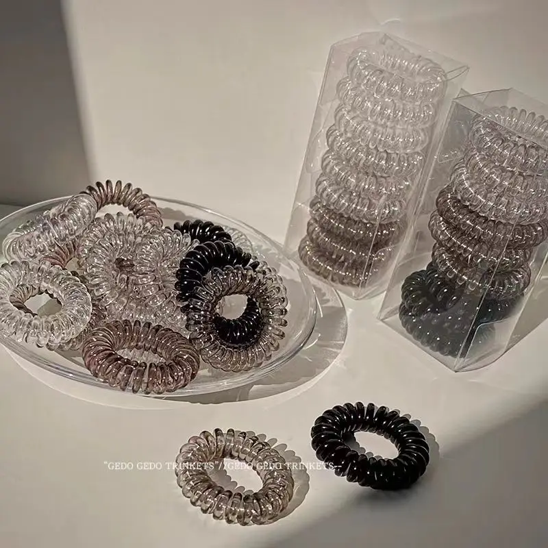 높은 탄성 머리 전화선 밴드 인터넷 연예인 새로운 높은 포니 테일 로프 고무 밴드 여성 타이 헤드 로프