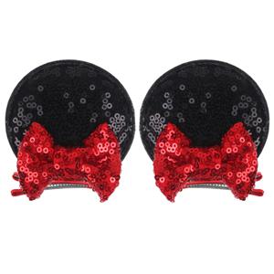 미니 활 공주 유럽과 미국의 아기 파티 헤어 액세서리 스팽글 미키 헤어 클립 어린이 모자를 쓰고 있죠