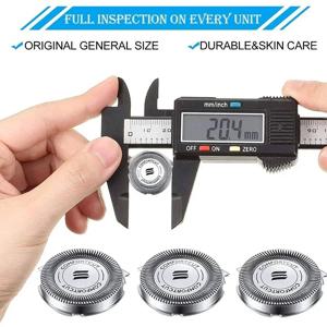 필립스 시리즈 1000 2000 3000 S738 SH50 S510 S511 S512 S520 PT720 면도기용 교체용 면도날 3개