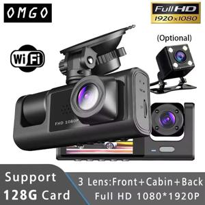 3 채널 WIFI 자동차 DVR HD 1080P 차량 대시 캠 내부 3 방향 카메라 DVR 레코더 비디오 등록자 미니 Dashcam 캠코더