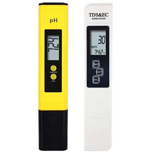 PH 측정기 및 TDS 측정기 디지털 수질 테스터 0-14 PH 측정기 테스터 0-9990PPM TDS&EC LCD 수순도 PPM 수족관 필터