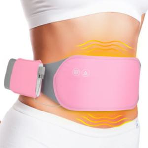 월경 경련을위한 가열 패드 USB 보조베터리 허리 마사지 자궁 따뜻한 벨트 6 진동 3 일정한 온도 복부 따뜻하게