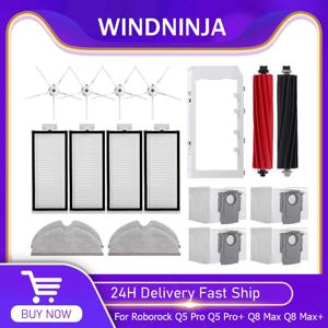 로보락 Q5 프로 Q5 프로+ Q8 맥스 Q8 맥스+ 로봇 청소기 교체 부품 메인 사이드 브러시 HEPA 필터 물걸레 먼지 봉투