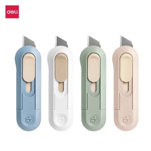 델리 휴대용 미니 종이 커터, 고품질 아트워크 나이프, 자동 리바운드 박스 오프너, 사무실 및 학교 용품 포켓 커터