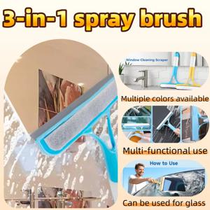 3 IN 1 자동차 스크레이퍼 창문 청소 와이퍼 다기능 유리 브러시 실리콘 스퀴지 자동차 가정용 청소 도구