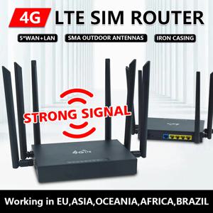 OPTFOCUS 4G LTE 라우터 모뎀 실외 안테나용 SMA 커넥터 6개 안테나가 있는 4G WIFI SIM 카드 핫스팟 모바일 4G CPE wi-fi