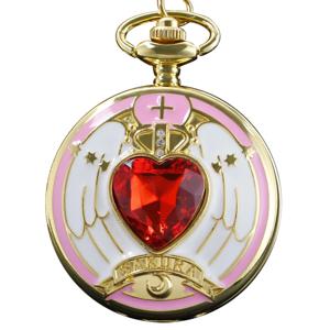 레드 러브 Kunta 브랜드 절묘한 석영 주머니 시계 패션 펜던트 목걸이 남성과 여성 학생 축제 선물