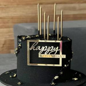 1/3/5개입 생일 축하 사각형 케이크 장식, 생일 파티용 케이크 장식, 생일 케이크 옆면에 부착