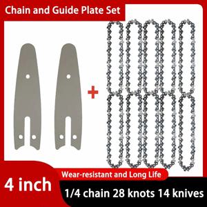 목재 절단 용 4 인치 전기 톱 무선 미니 톱 체인 가이드 휴대용 전기 톱 미니 전기 톱 로깅 톱 체인 액세서리