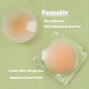재사용 가능한 유두 커버, 투명한 꽃잎 모양 접착식 스트랩리스 백리스 스티커 브라, 실리콘 패치, 심리스 패스티즈