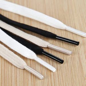 코튼 플랫 신발 끈 운동화 캔버스 신발 끈 여성 남성 신발 끈 화이트 블랙 베이지 클래식 신발 레이스 신발 끈 1 쌍