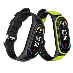 Mi Band 7 6 5 용 스포츠 스트랩 Xiaomi Mi Band 3 4 5 6 스트랩 용 팔찌 벨트 실리콘 시계 밴드 교체 Smartwatch 팔찌