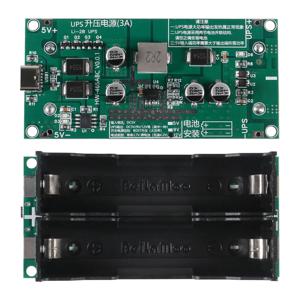 Type-C 15W 3A 고속 충전 UPS 전원 공급 장치/18650 리튬 배터리 충전기 모듈 DC-DC 스텝 업 부스터 컨버터 5V 9V 12V