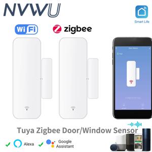 Zigbee WiFi 도어 센서 창 접촉 열기 닫기 Tuya APP 원격 제어 Alexa Google Assistant와 호환 가능