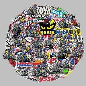 40/80/120 PCS 무작위 오토바이 스티커 모토 수하물 헬멧 야마하 혼다 가와사키 레이싱 브랜드 로고 DIY PVC 데칼 방수