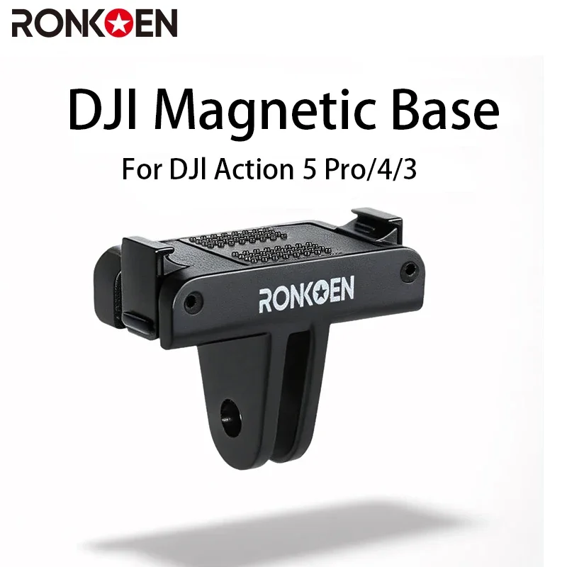 DJI Osmo Action 3/4/5 Pro용 란코엔 마그네틱 퀵 릴리스 어댑터 베이스 접이식 퀵 릴리스 투 클로우 마운트 어댑터