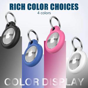 키체인 하드 PC가 포함된 Apple Airtag 케이스용 커버 키체인 수하물용 스크래치 방지 슬리브 GPS 추적기 액세서리 AirTag 홀더