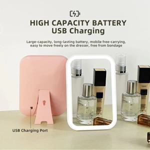 LED 터치 스크린 메이크업 거울 접이식 거울 조명 메이크업 거울 3 색 조명 모드 USB 충전식 화장품 거울 도구