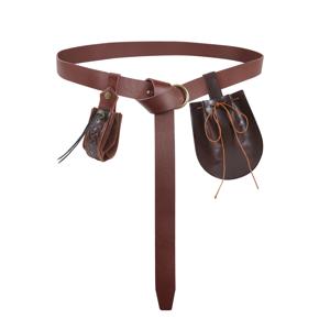 중세 벨트 남성 여성 PU 가죽 레트로 양각 바이킹 벨트 갑옷 세트 르네상스 나이트 허리띠 해적 코스프레 액세서리