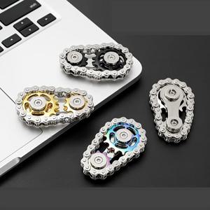 핑거 탑 기어 자이로 장난감, 성인 스트레스 해소 탁상 장난감, 창의적인 손가락 끝 기어 체인, 불안 해소