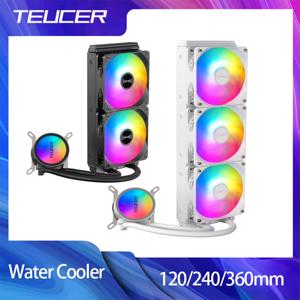 TEUCER RGB CPU 워터 쿨러 120/240/360mm X99 2011 1700 1200 115X AM5 용 올인원 CPU 액체 냉각수 냉각 라디에이터