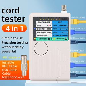 SAIVXIAN Professional 다기능 4 In 1 네트워크 케이블 테스터 RJ45/RJ11/USB/BNC LAN 케이블 Cat5 Cat6 와이어 테스터