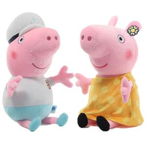 30CM 원래 Peppa 돼지 페이지 돼지 할아버지 돼지 할머니 플러시 장난감 어린이 페이지 소년 소녀 인형 Peppa 조지 인형 생일 선물