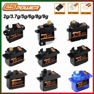 DSPOWER 2g 3.7g 4.3g 5g 6g 8g 9g 플라스틱/메탈 기어 JR/JST 플러그 RC 미니 자동차 비행기 고정 날개 로봇 장난감 용 디지털 마이크로 서보