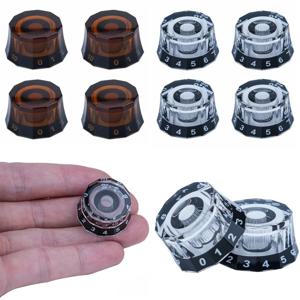 4PCS 일렉트릭 기타 손잡이 볼륨 톤 컨트롤 속도 제어 탑 햇 손잡이 전등 갓 모양 PRS 기타 악기 부품