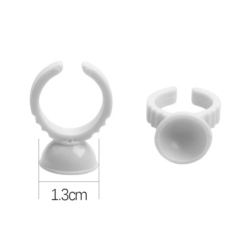 속눈썹 연장을위한 100pcs 접착제 반지 네일 아트 접착제 홀더 문신 안료 메이크업 도구에 대한 속눈썹 팔레트 컵