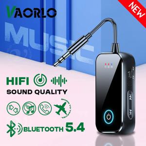 업그레이드 된 Bluetooth 5.4 AUX 수신기 송신기 3.5MM 마이크 HiFi 스테레오 음악 무선 오디오 어댑터 TV PC 비행기 자동차