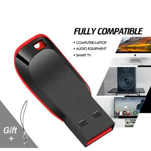 대용량 속도 USB 플래시 드라이브 2.0 128GB 64GB 검정색 무료 키체인 펜 드라이브 32GB 저장 메모리 스틱 미니 비즈니스 선물