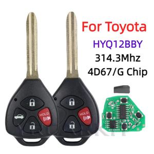 Toyota Camry Avalon Corolla 매트릭스 RAV4 Yaris Venza tC/xA/xB/xC HYQ12BBY 314.4Mhz ID4D 67 G 칩 자동차 원격 키 블레이드 TOY43