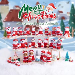 Christma 테마 1:12 소형 옷 인형 결혼식 복장 드레스 토끼 스포츠 의류 인형 집 액세서리 장난감 생일 선물