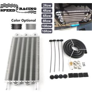 2열 4열 6열 8열 10열 16열 범용 리모트 트랜스미션 오일 쿨러 자동/수동 라디에이터 컨버터 알루미늄 키트