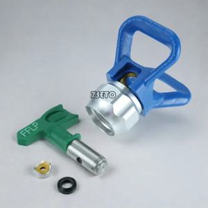 LP 세트 에어리스 팁 노즐 1-5 시리즈 슈트 Wagner 에어리스 페인트 스프레이 스프레이 건 도구 용 7/8 노즐 가드가있는 저압