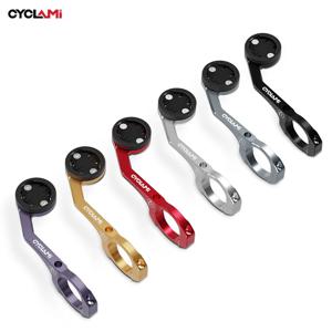 CYCLAMI 알루미늄 합금 양면 자전거 컴퓨터 마운트 MTB 도로 GPS 헤드 라이트 홀더 Bracke GARMIN XOSS IGPSPORT 자전거