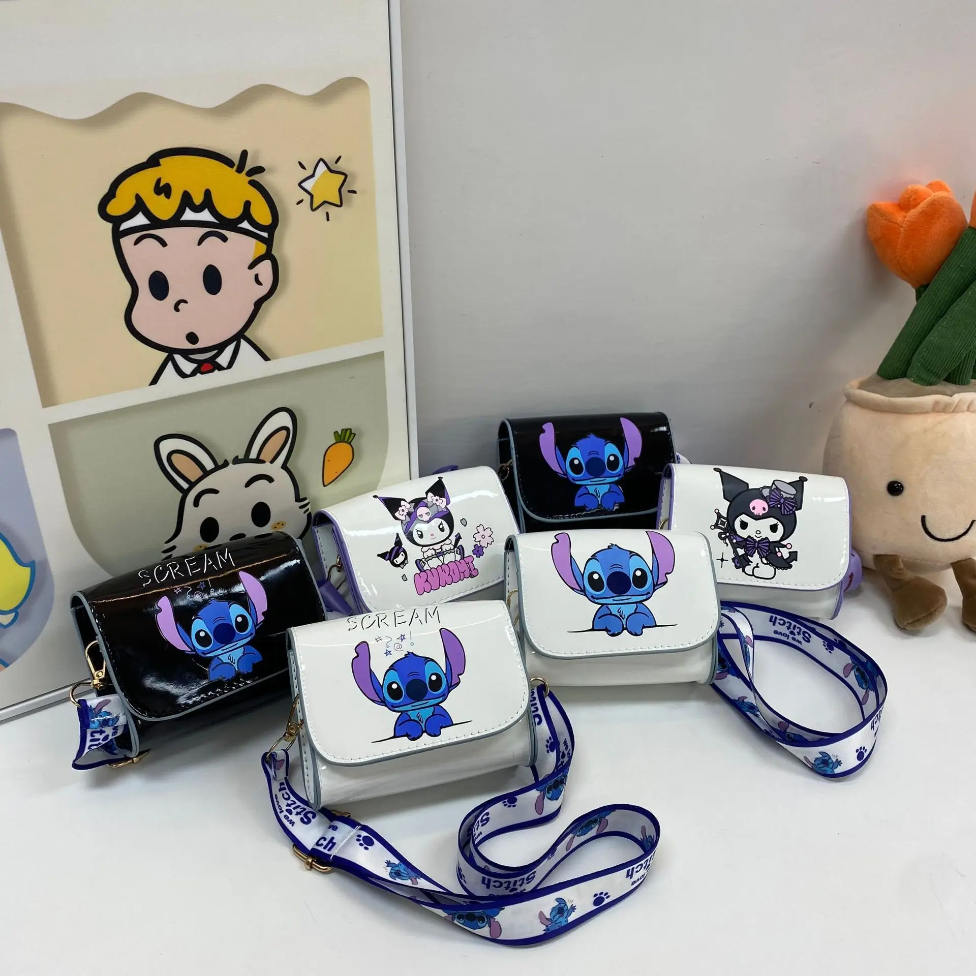 2025 패션 백팩 애니메이션 주변 장난감 어린이 숄더 크로스백 만화 귀여운 인기 액세서리 소녀 가방 생일 선물