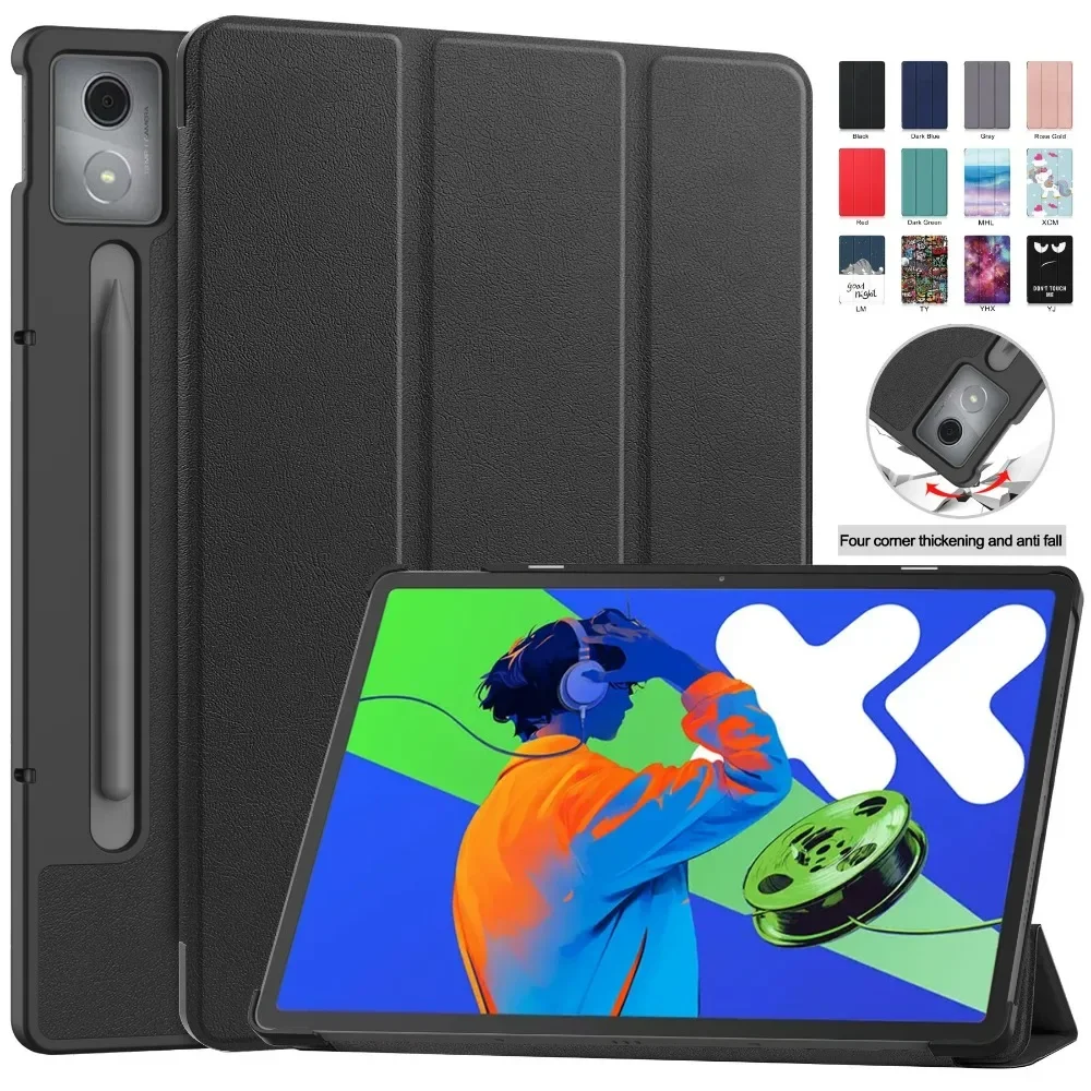 Xiaoxin Pad Pro 12.7 2025 Lenovo XiaoxinPad Xiaoxin Pad Pro 12.7 2025 커버 펀다 용 삼중 접이식 스탠드 스마트 태블릿 케이스