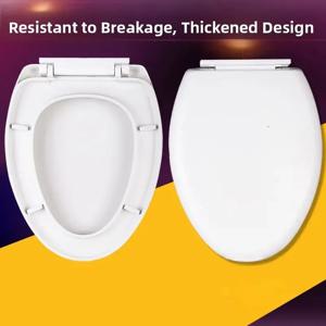 U자형 변기 시트 커버 플레이트 내구성이 뛰어난 두꺼운 흰색 항균 변기 부품 시트 쉬운 설치 변기 시트 뚜껑