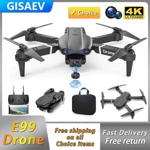 E99 Pro Drone Quadcopter 원격 제어 핸들 4 축 항공기 HD 6K 사진 UAV 고도 고정 헬리콥터 완구