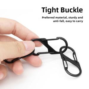 1~10PC Slock 버클, 금속 양방향 키체인, 팔각형 버클, 스프링 클립, 캠핑 및 하이킹 액세서리