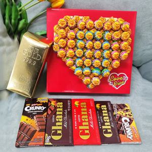 화이트데이 선물 골드바 초콜릿 5종, 츄파춥스 하트 선물박스