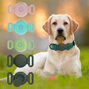 애플 에어태그 커버 케이스 개 고양이 칼라 GPS 파인더, 다채로운 보호 소프트 실리콘 케이스, 애플 에어 태그 트래커 거치대