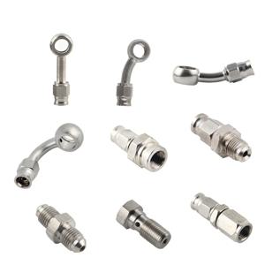 AN3 오토바이 모터 자전거 유압 브레이크 오일 호스 라인 밴조 피팅 m10x1 스테인레스 스틸 10mm