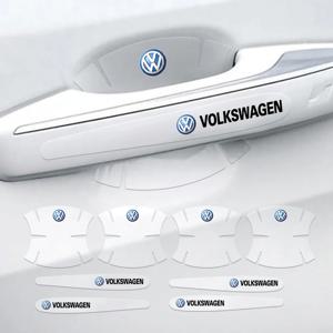 4/8Pcs 폭스 바겐 폭스 바겐 R 라인 폴로 Tiguan GTI 골프 5 7 캐디 Passat에 대 한 안티 스크래치 자동차 도어 핸들 그릇 보호 필름 스티커