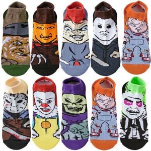 10 쌍 짧은 보트 양말 애니메이션 게이머 양말 거리 패션 힙합 참신 재미 있은 해피 미친 디자이너 양말 남성과 여성을위한