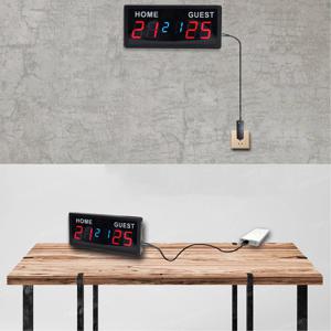 6자리 LED 전자 점수 기록기 원격 디지털 점수판이 있는 점수판 점수판 팀 스포츠 농구용 축구