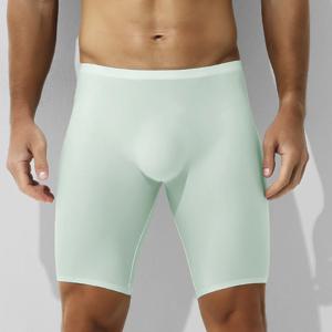 남성용 아이스 실크 속옷, 스포츠 남성용 얇은 복서 브리프, 확장 된 내마모성 다리, 흔적 없는 러닝 속건성 복서 브리프, 여름